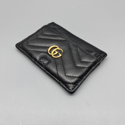 Gucci GG Marmont Card Holder Calfskin Black