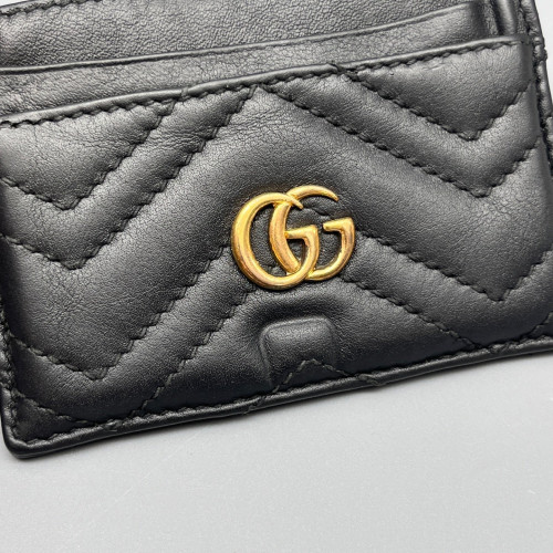 Gucci GG Marmont Card Holder Calfskin Black