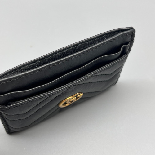 Gucci GG Marmont Card Holder Calfskin Black