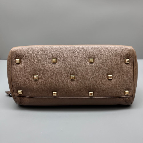 Salvatore Ferragamo Two-Way Bag Calfskin Dark Grey