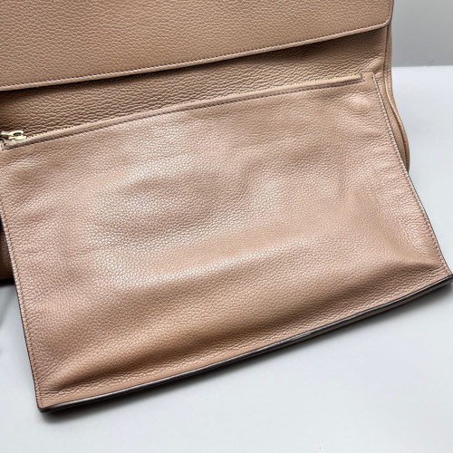 Salvatore Ferragamo Two-Way Bag Calfskin Dark Grey