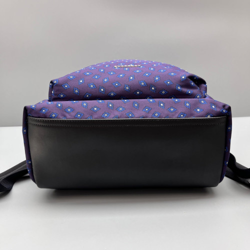 Burberry Backpack Canvas Calfskin Purple Blue Black