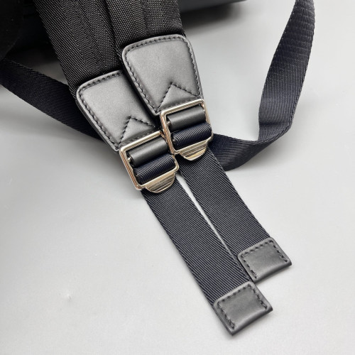 Burberry Backpack Canvas Calfskin Purple Blue Black