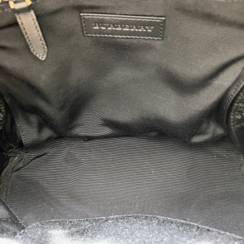 Burberry Backpack Canvas Calfskin Purple Blue Black