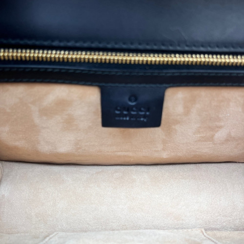 Gucci Small Sylvie Shoulder Bag Calfskin Black Green Red