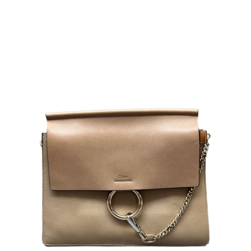 Chloe Medium Faye Day Shoulder Bag Calfskin Beige