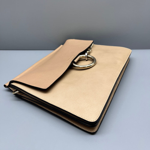 Chloe Medium Faye Day Shoulder Bag Calfskin Beige