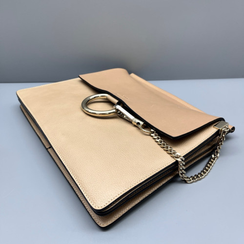 Chloe Medium Faye Day Shoulder Bag Calfskin Beige