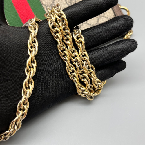Gucci Web Small Ophidia Chain Shoulder Bag GG Supreme Monogram Beige Brown Green