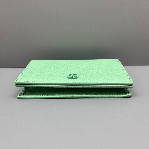 Gucci GG Marmont Chain Wallet Calfskin Green