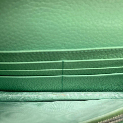 Gucci GG Marmont Chain Wallet Calfskin Green
