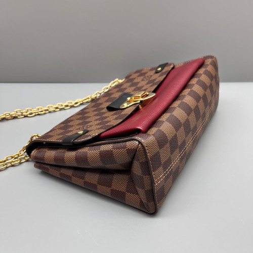Louis Vuitton Vavin PM Damier Ebene Burgundy Brown
