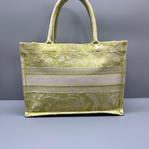Dior Medium Book Tote Oblique Green White Dior Medium Book Tote Oblique Green White
