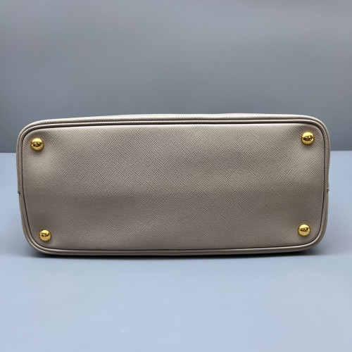 Prada Large Double Bag Saffiano Calfskin Grey