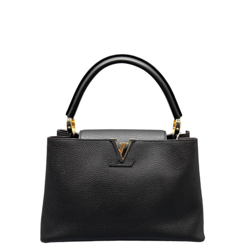 Louis Vuitton Capucines MM Grained Calfskin Black