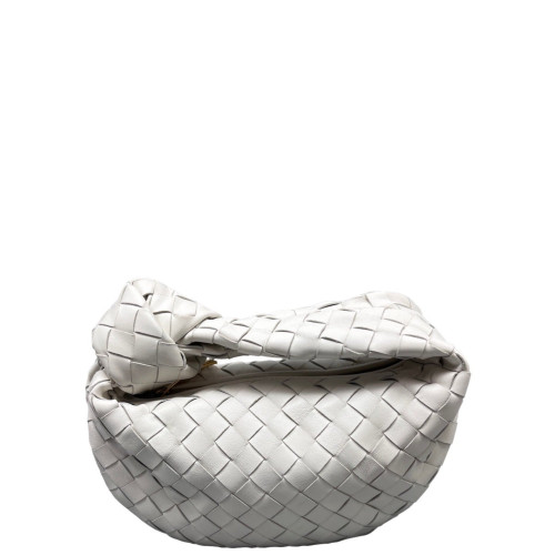 Bottega Veneta Mini Jodie Lambskin Intrecciato White
