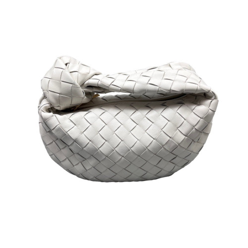 Bottega Veneta Mini Jodie Lambskin Intrecciato White