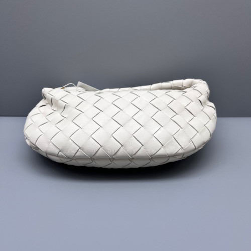 Bottega Veneta Mini Jodie Lambskin Intrecciato White