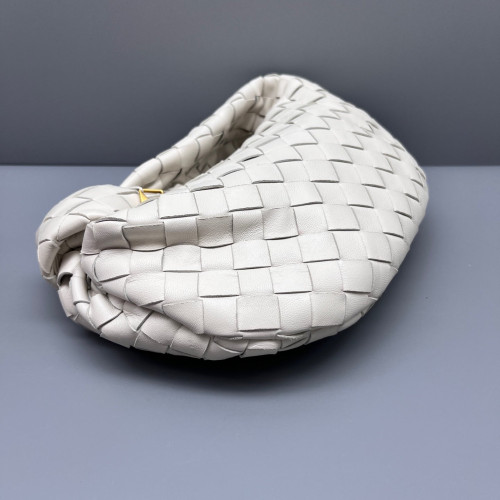 Bottega Veneta Mini Jodie Lambskin Intrecciato White