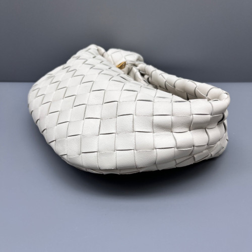 Bottega Veneta Mini Jodie Lambskin Intrecciato White