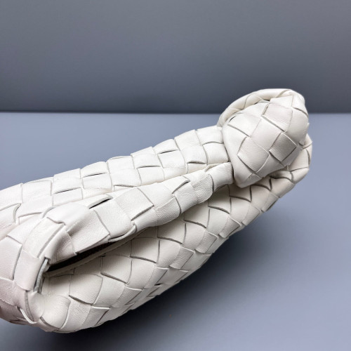 Bottega Veneta Mini Jodie Lambskin Intrecciato White