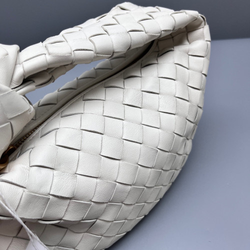 Bottega Veneta Mini Jodie Lambskin Intrecciato White