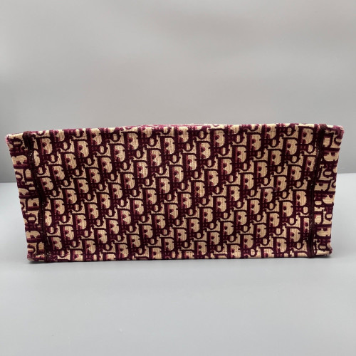 Dior Large Book Tote Oblique Burgundy