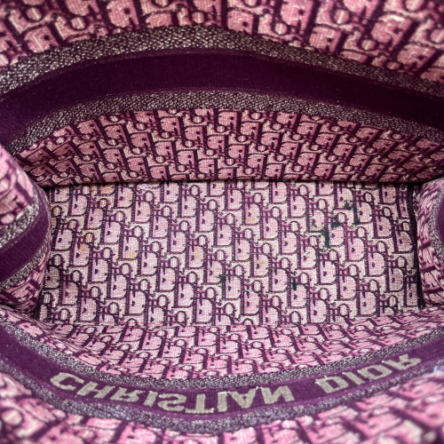 Dior Large Book Tote Oblique Burgundy