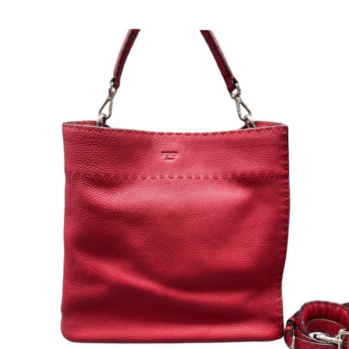 Fendi Bucket Grained Calfskin Red Fendi Bucket Grained Calfskin Red