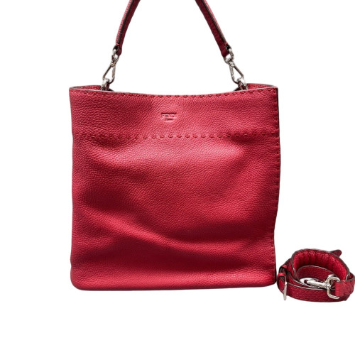 Fendi Bucket Grained Calfskin Red Fendi Bucket Grained Calfskin Red