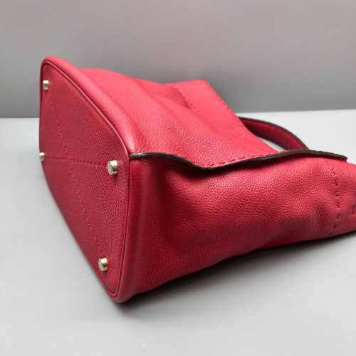 Fendi Bucket Grained Calfskin Red Fendi Bucket Grained Calfskin Red