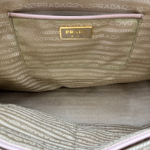 Prada Large Galleria Double Zip Tote Saffiano Calfskin Light Tan