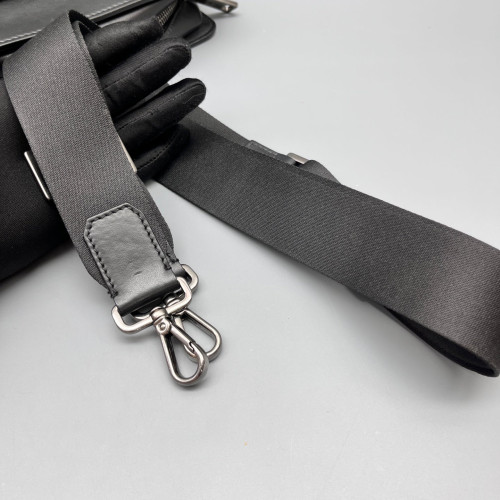 Fendi Camera Case Embossed FF Calfskin Canvas Black