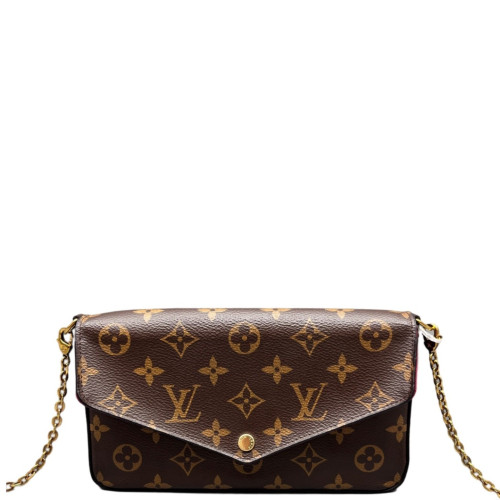 Louis Vuitton Pochette Felicie Chain Wallet Monogram Brown