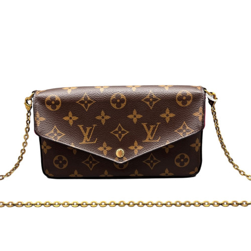 Louis Vuitton Pochette Felicie Chain Wallet Monogram Brown