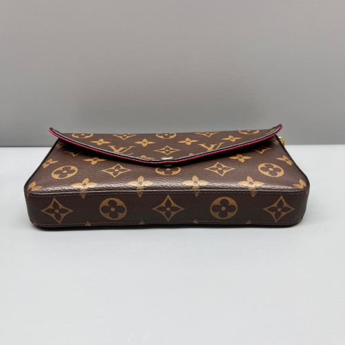 Louis Vuitton Pochette Felicie Chain Wallet Monogram Brown