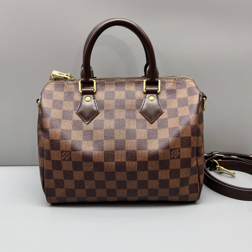 Louis Vuitton Speedy Bandouliere 25 Damier Ebene Brown