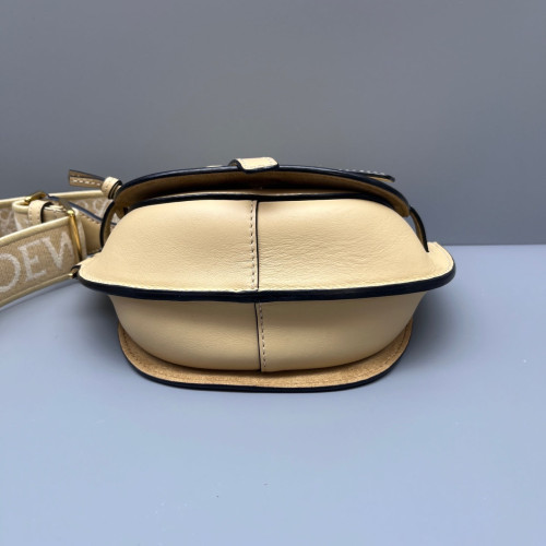 Loewe Embroidered Mini Gate Dual Calfskin Beige Loewe Embroidered Mini Gate Dual Calfskin Beige