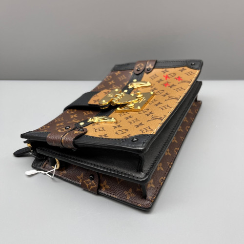 Louis Vuitton Trunk Clutch Reverse Monogram Brown
