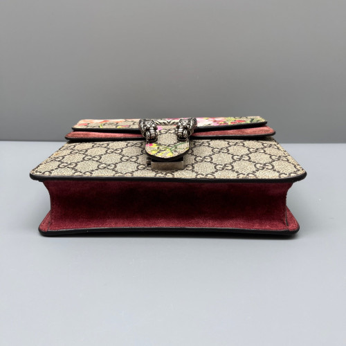 Gucci Mini Dionysus GG Supreme Monogram Blooms Beige Pink Red