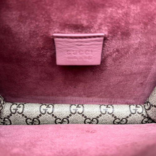 Gucci Mini Dionysus GG Supreme Monogram Blooms Beige Pink Red