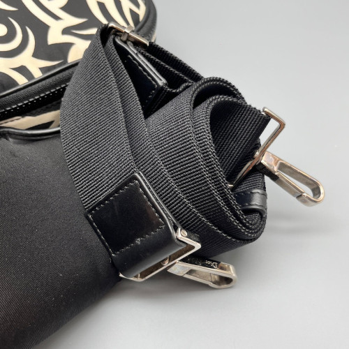 Dior Crossbody Bag Canvas Black Beige