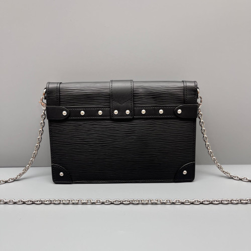 Louis Vuitton Studded Crossbody Bag Epi Black