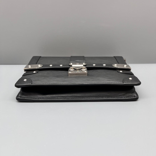 Louis Vuitton Studded Crossbody Bag Epi Black