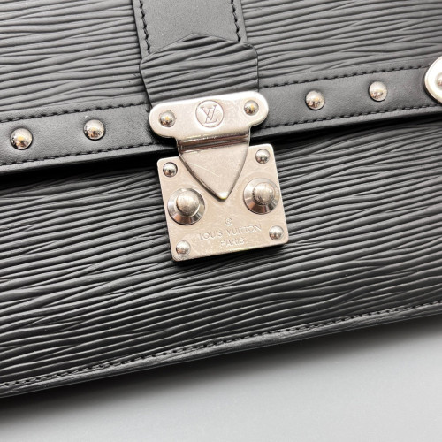 Louis Vuitton Studded Crossbody Bag Epi Black