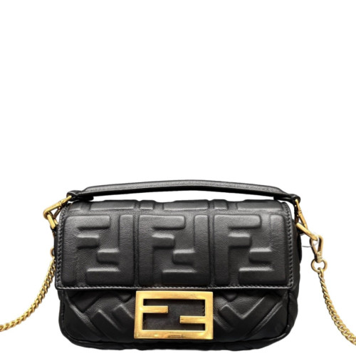 Fendi Mini Baguette Embossed FF Black