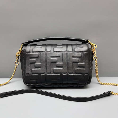 Fendi Mini Baguette Embossed FF Black