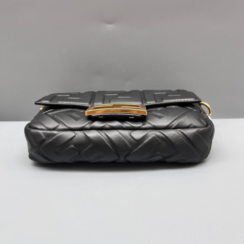 Fendi Mini Baguette Embossed FF Black
