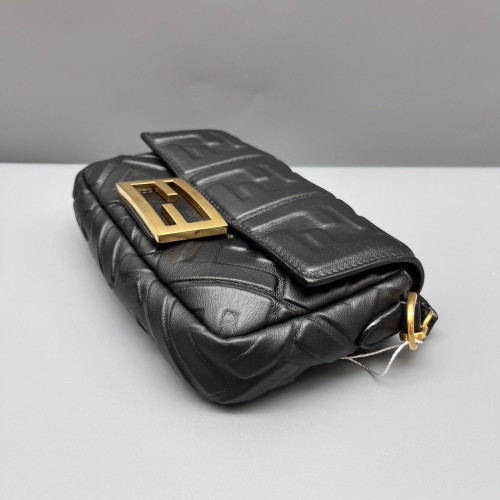 Fendi Mini Baguette Embossed FF Black