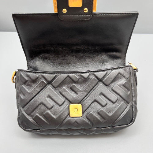 Fendi Mini Baguette Embossed FF Black